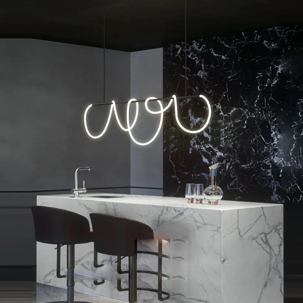 Gouden LED ring hanglamp voor woonkamer