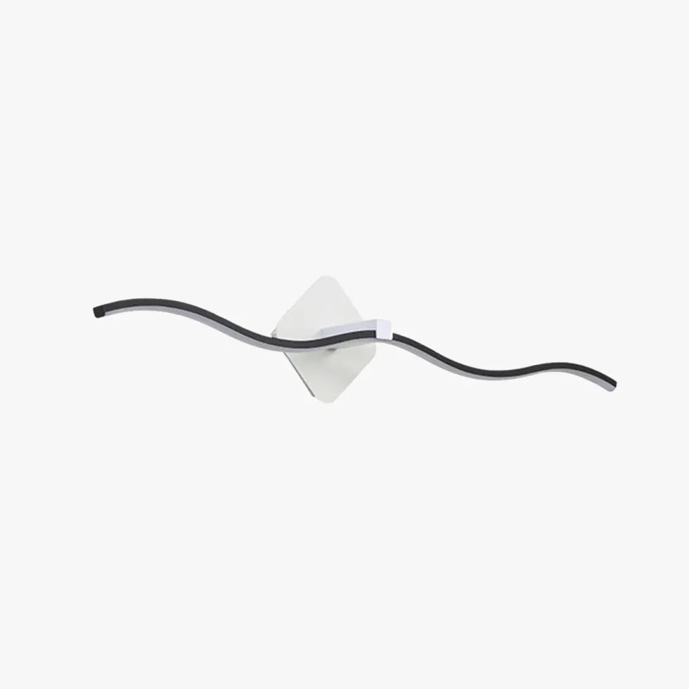 Led wandlamp badkamer zwart met vloeiende lijnen