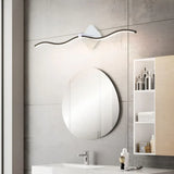 Led wandlamp badkamer zwart met vloeiende lijnen