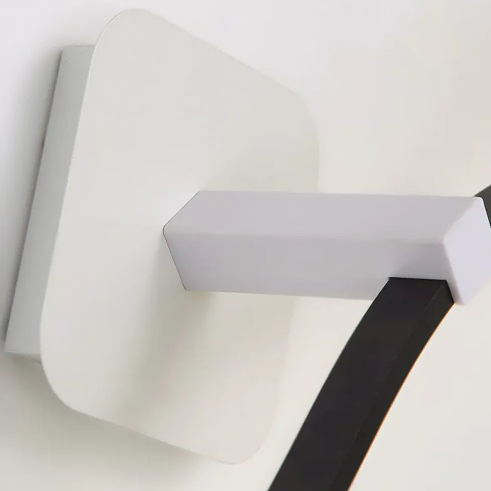 Led wandlamp badkamer zwart met vloeiende lijnen
