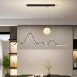 Led hanglamp met zwarte berg en maan design
