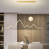 Led hanglamp met zwarte berg en maan design