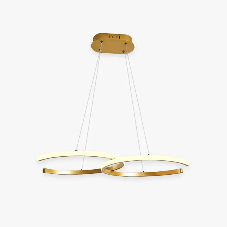 Led hanglamp zwart met dubbele ringen