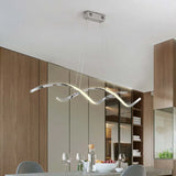 Design eetkamer goudkleurige dubbel gebogen hanglamp