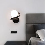 Bedlampje wand in zwarte spiraalvorm