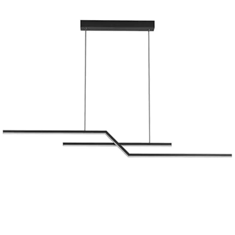 Hanglamp zwart lineair en simpel keuken
