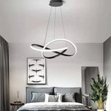 Led verlichting hanglamp met zwarte curves