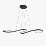 Eetkamer lamp design zwart met kromming