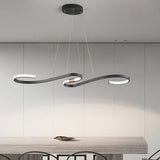 Eetkamer lamp design zwart met kromming