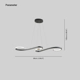 Eetkamer lamp design zwart met kromming