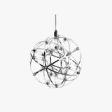 Hanglamp led bol met zilveren vorm