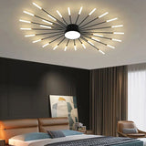 Led plafond verlichting zwart vuurwerk woonkamer