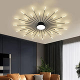 Led plafond verlichting zwart vuurwerk woonkamer