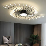 Led plafond verlichting zwart vuurwerk woonkamer