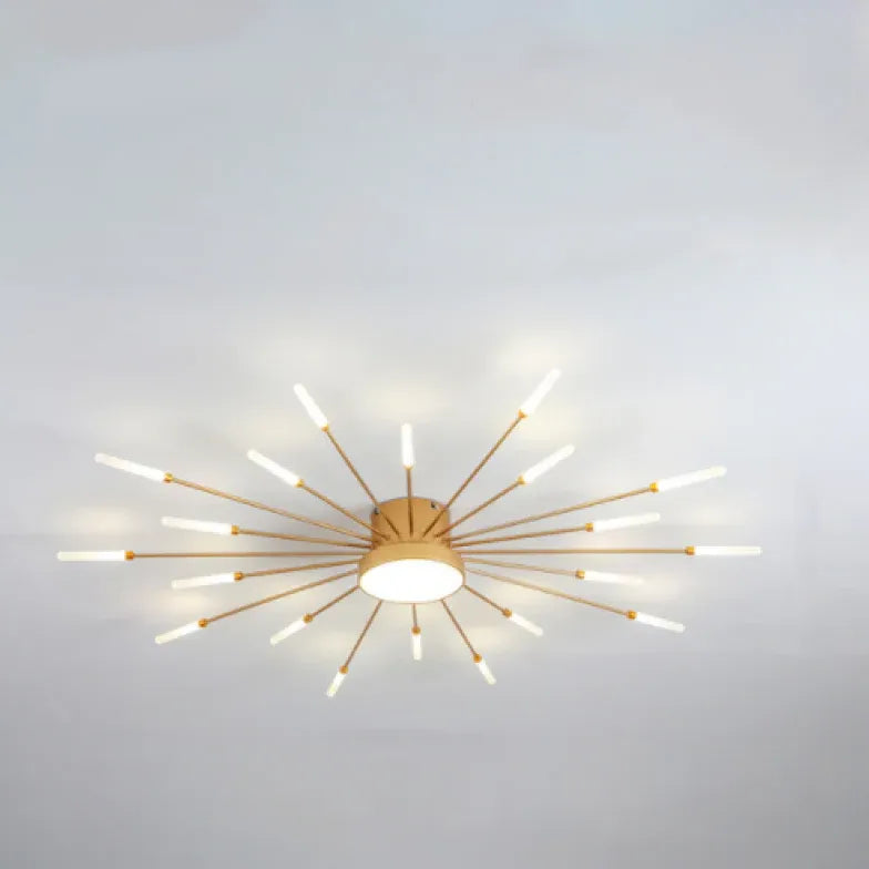 Led plafond verlichting zwart vuurwerk woonkamer