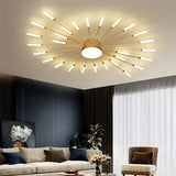 Led plafond verlichting zwart vuurwerk woonkamer