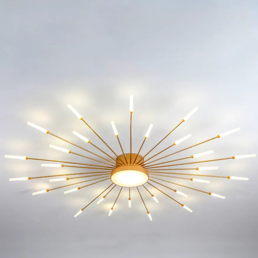 Led plafond verlichting zwart vuurwerk woonkamer