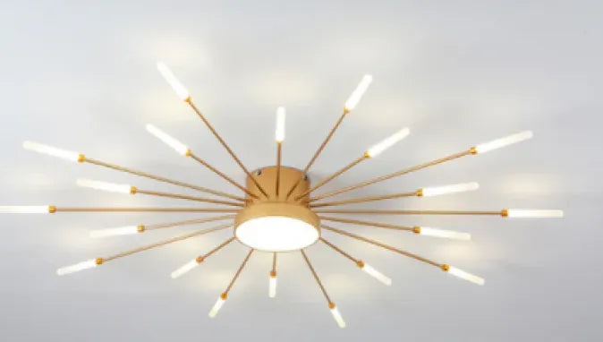 Led plafond verlichting zwart vuurwerk woonkamer