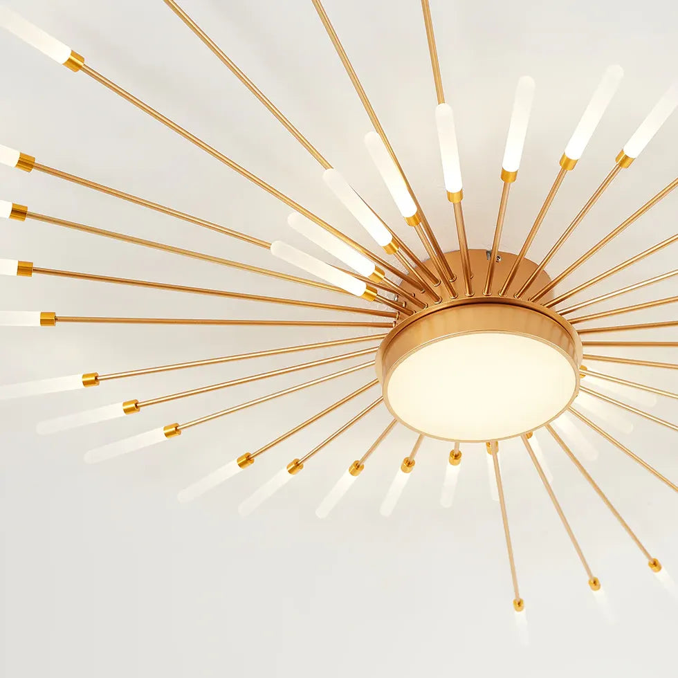 Led plafond verlichting zwart vuurwerk woonkamer