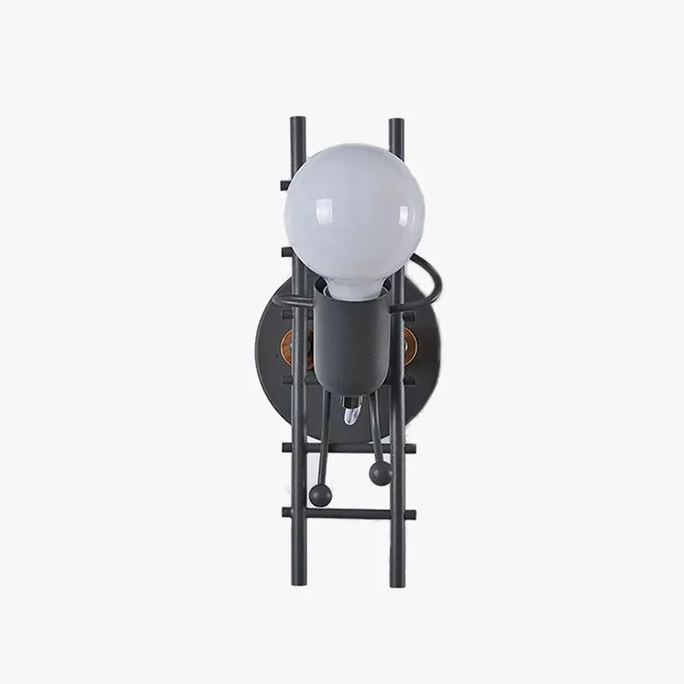 Industriele muurlamp grijs voor slaapkamer