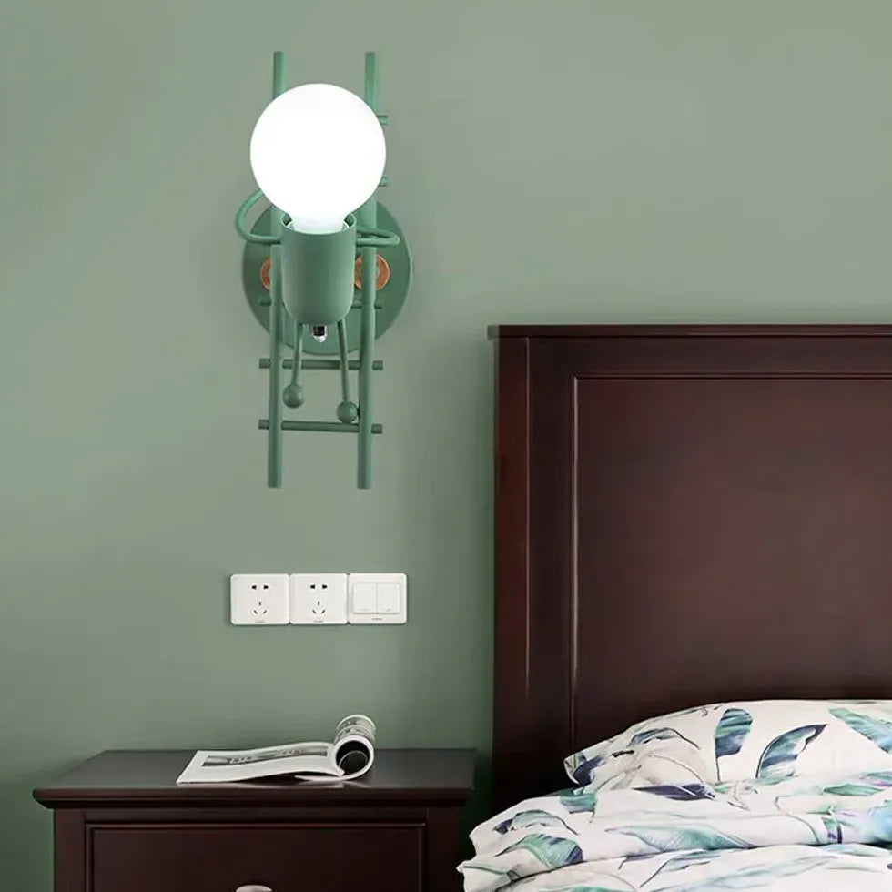 Industriele muurlamp grijs voor slaapkamer