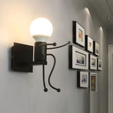 Wandlamp zwart modern met creatieve figuur