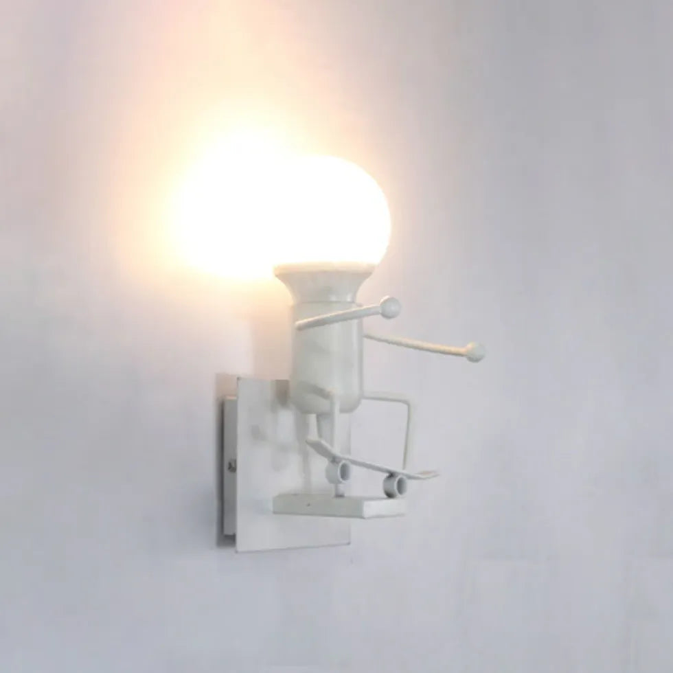 Wandlamp zwart modern met creatieve figuur