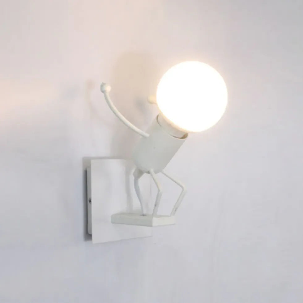 Wandlamp zwart modern met creatieve figuur