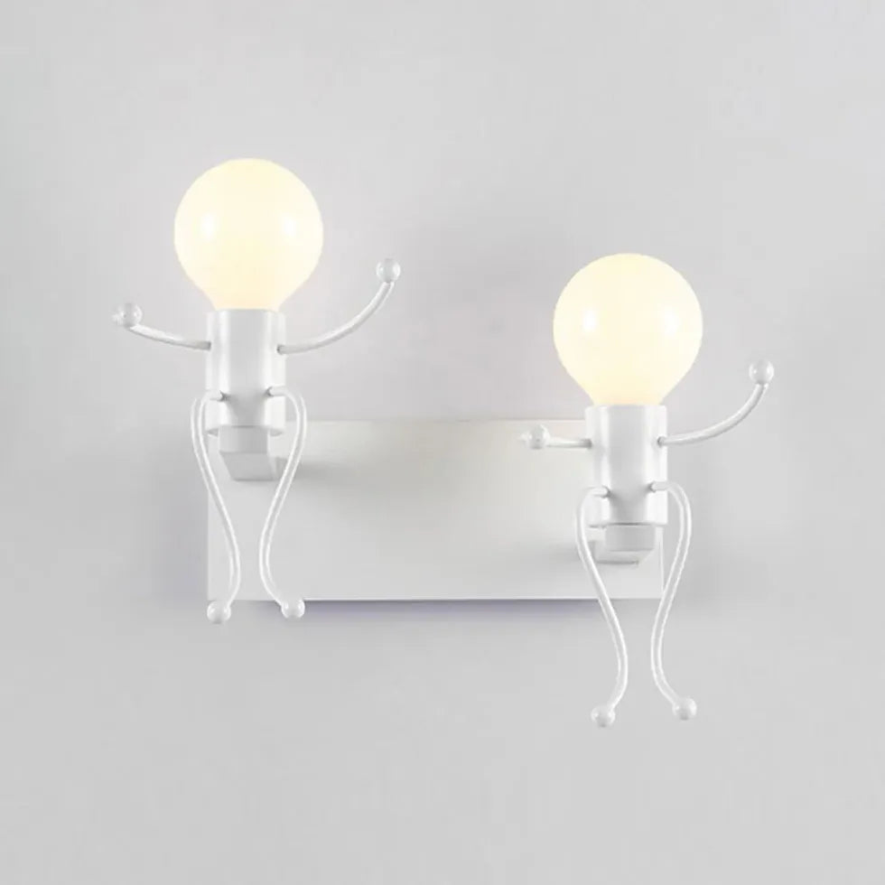 Wandlamp zwart modern met creatieve figuur