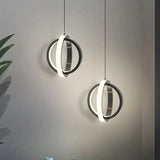 Led hanglamp goud met dubbele ringen