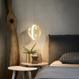 Led hanglamp goud met dubbele ringen