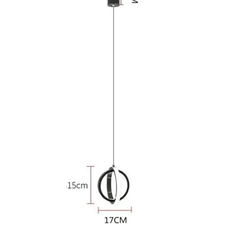 Led hanglamp goud met dubbele ringen