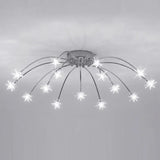 Gouden plafondlamp slaapkamer met vuurwerkvorm led