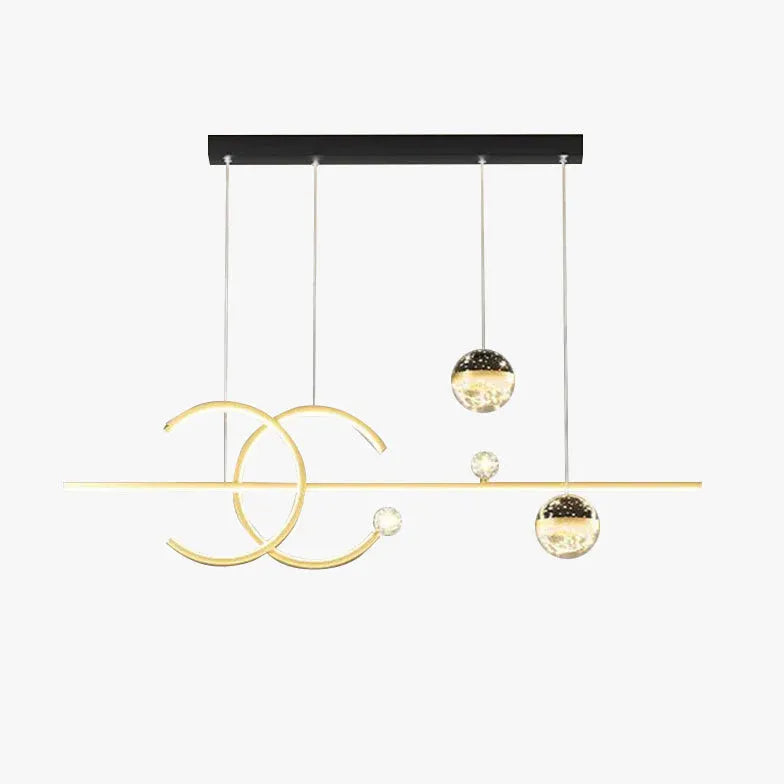 Zwarte hanglamp keuken led met plafonddecoratie