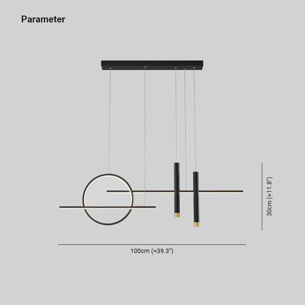 Led hanglamp met afstandsbediening zwart modern