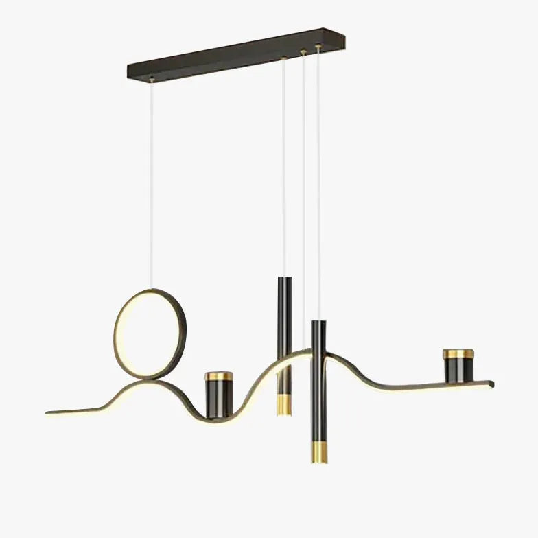 Hanglamp led dimbaar in zwart en goud