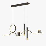 Hanglamp led dimbaar in zwart en goud