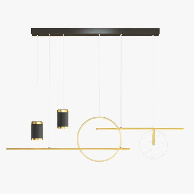 Eettafel zwarte hanglamp met plafonddecoratie