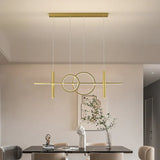 Verstelbare hanglamp eettafel in zwarte geometrische vorm
