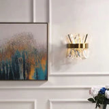 Kristallen wandlamp goud voor slaapkamer