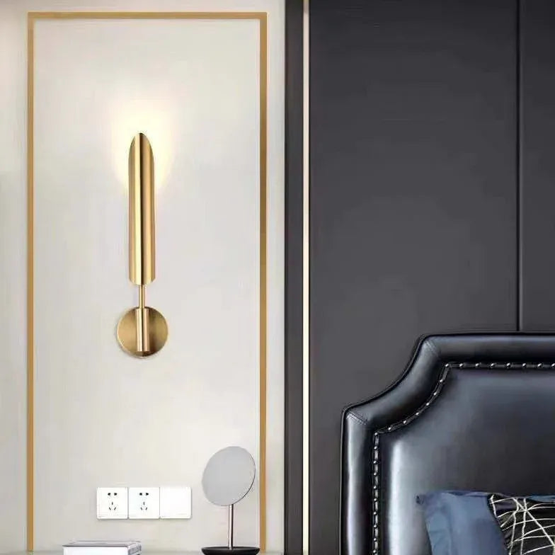Wandlampen goud kleur slaapkamer met up down verlichting