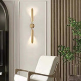 Wandlampen goud kleur slaapkamer met up down verlichting