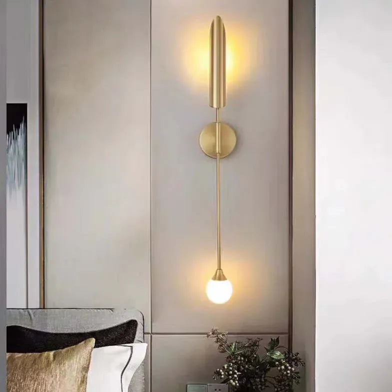 Wandlampen goud kleur slaapkamer met up down verlichting