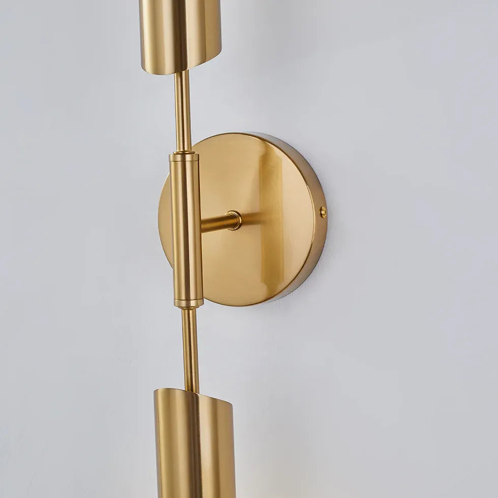 Wandlampen goud kleur slaapkamer met up down verlichting