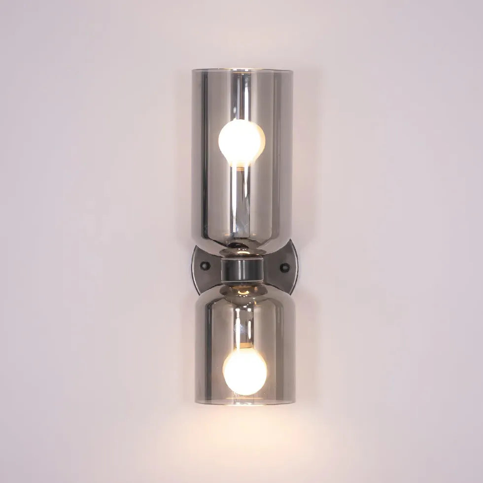 Wandlamp up down wit glas met led