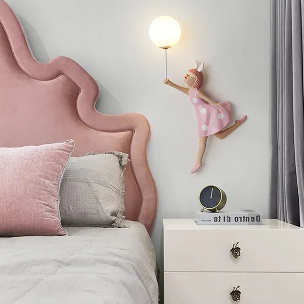 Wandlamp kinderen roze voor meisjeskamer