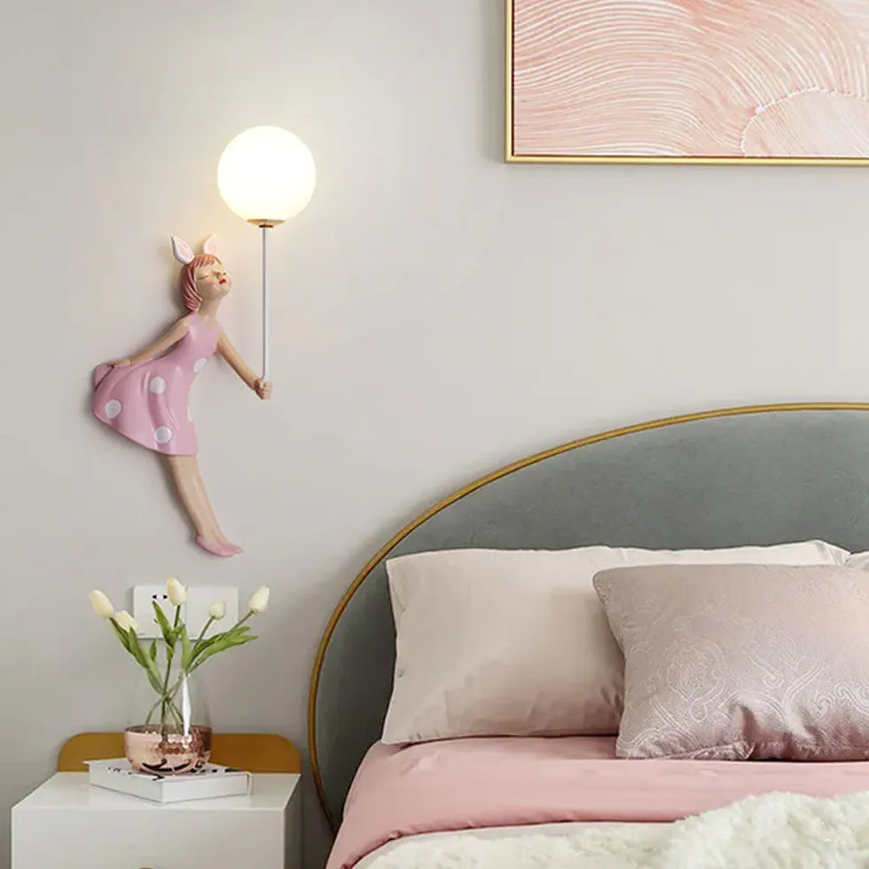 Wandlamp kinderen roze voor meisjeskamer