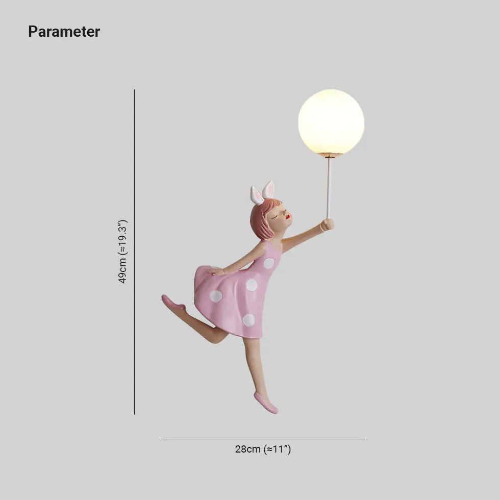 Wandlamp kinderen roze voor meisjeskamer
