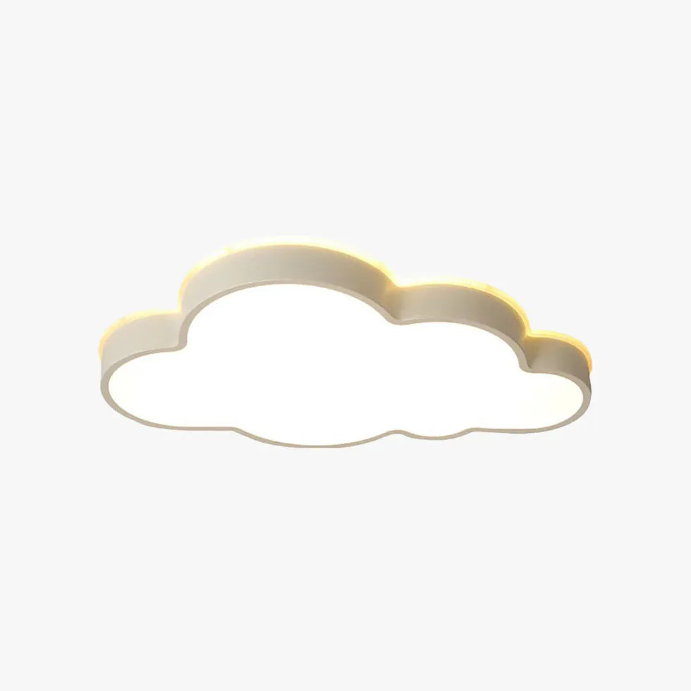 Slaapkamer met witte wolkvormige led plafonnière