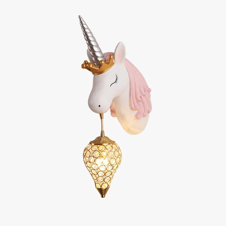 Muurlamp kinderkamer met roze eenhoorn voor slaapkamer